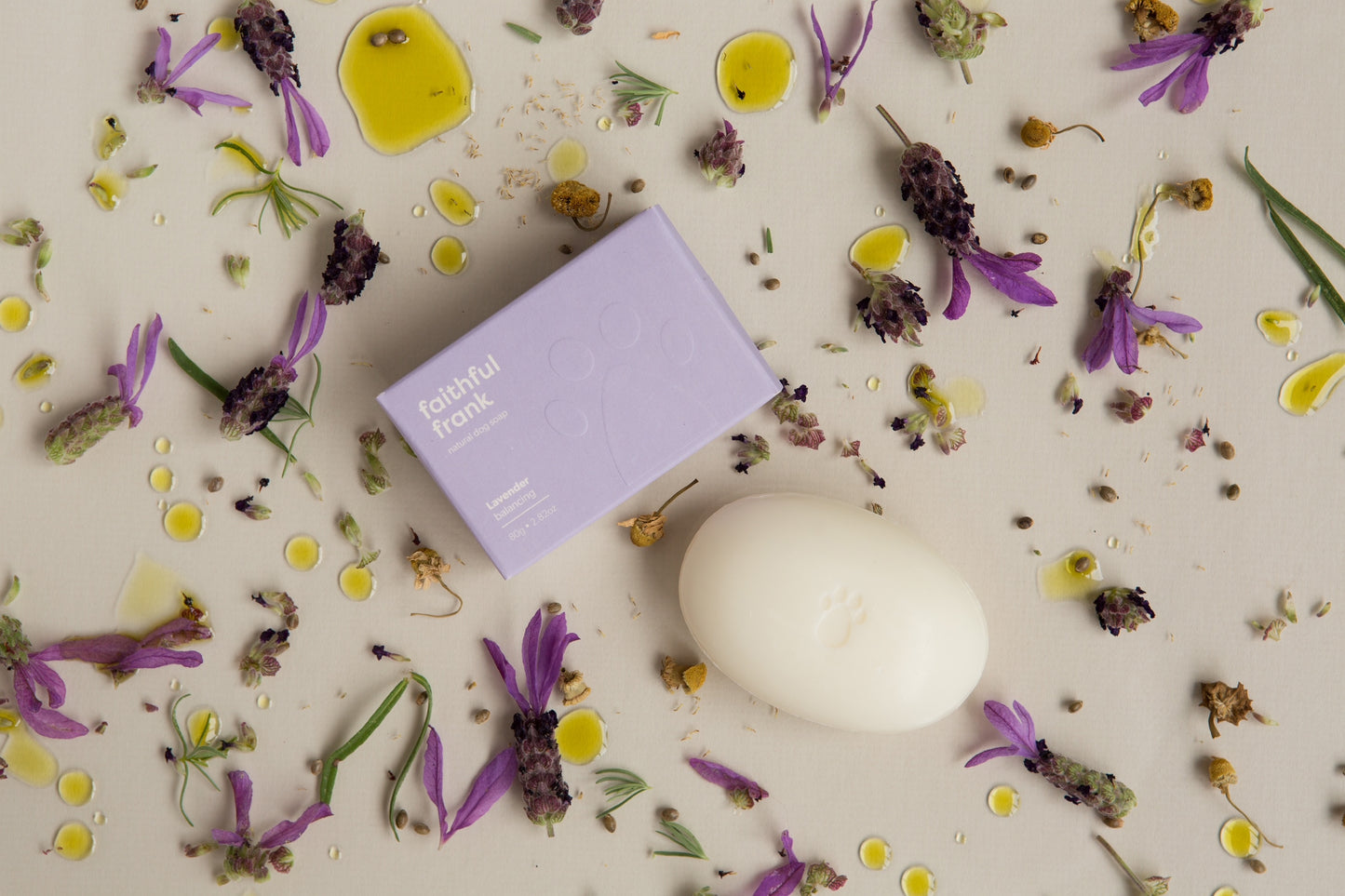 Faithful Frank Natural Dog Soap - Lavender Balancing